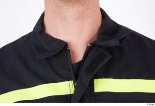 Sam Atkins Fireman in Work Uni A Pose details of…